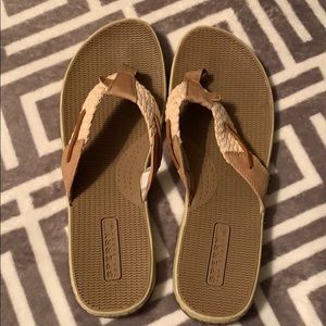 Sperry top slider flip flop. Worn once.